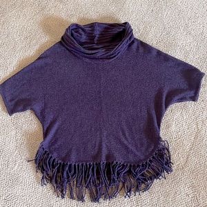 Women purple crowl neck sweater size M
